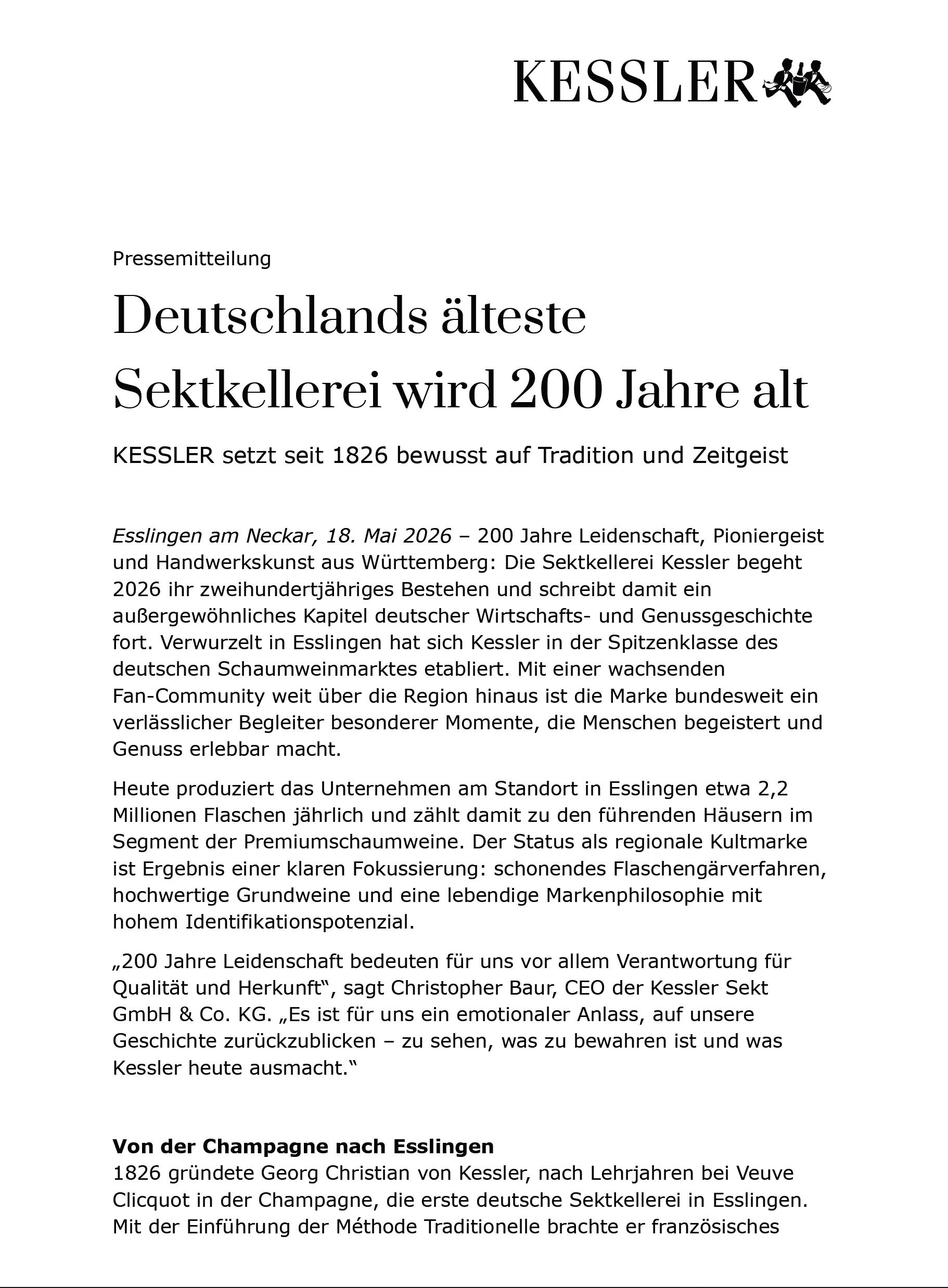 KESSLER Pressemitteilung Jubiläum 2026-05-18