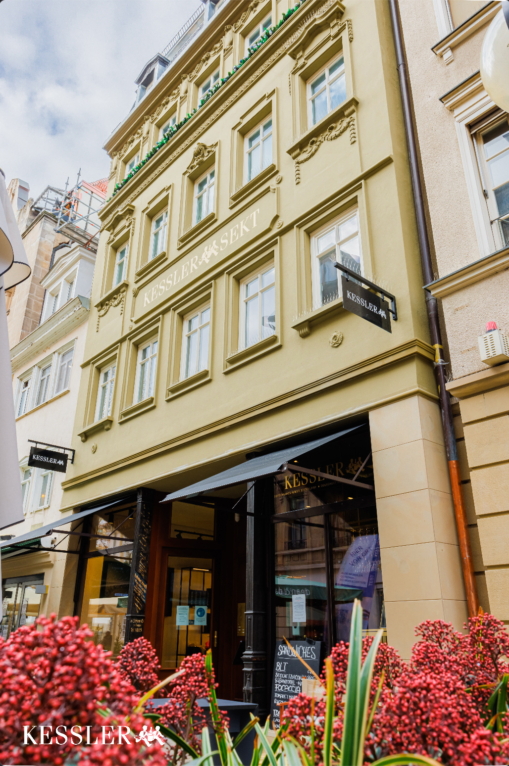 Außenansicht des KESSLER Flagship Stores in der Calwer Straße Stuttgart